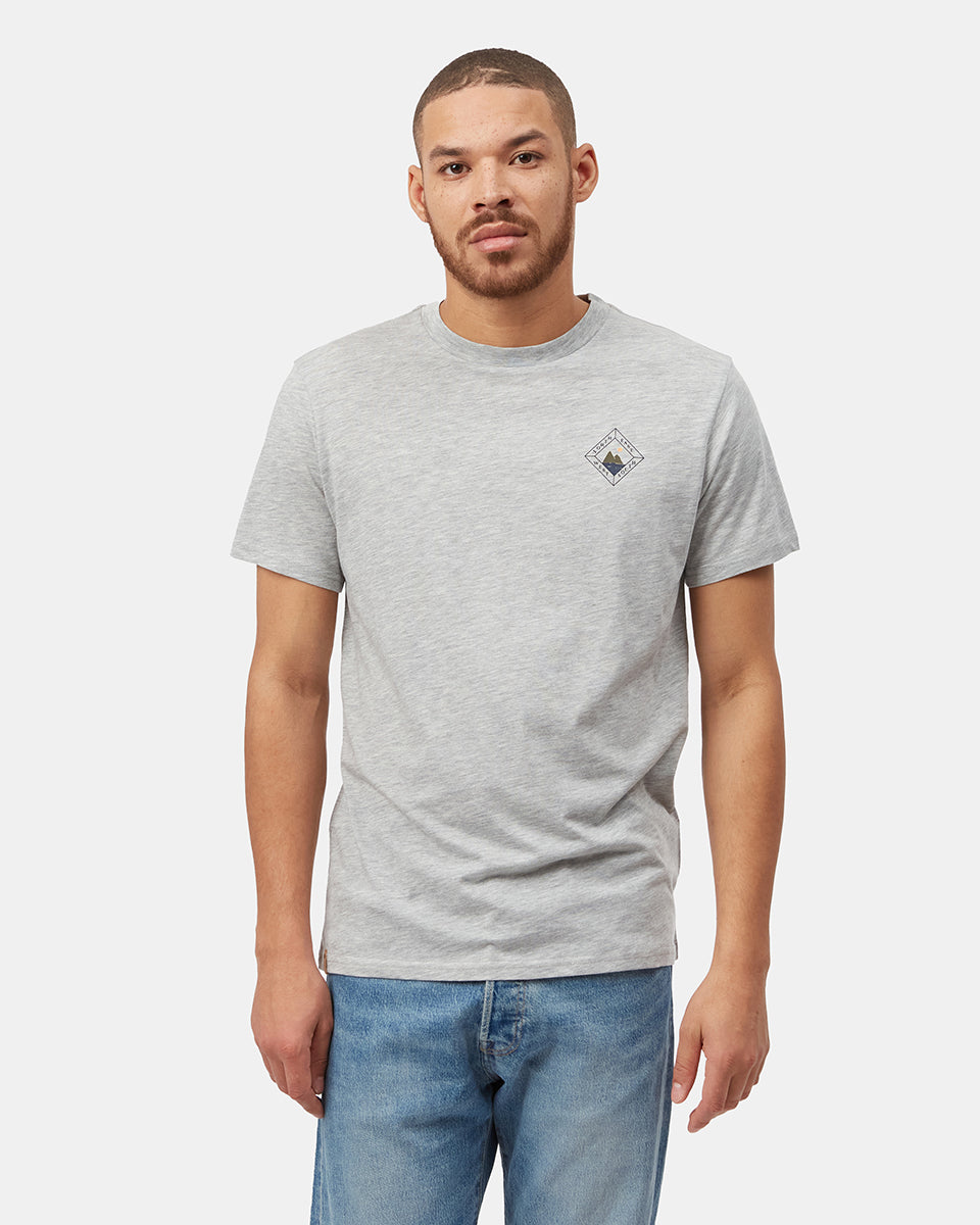 Gray Crew Neck Short Sleeve T-Shirt
