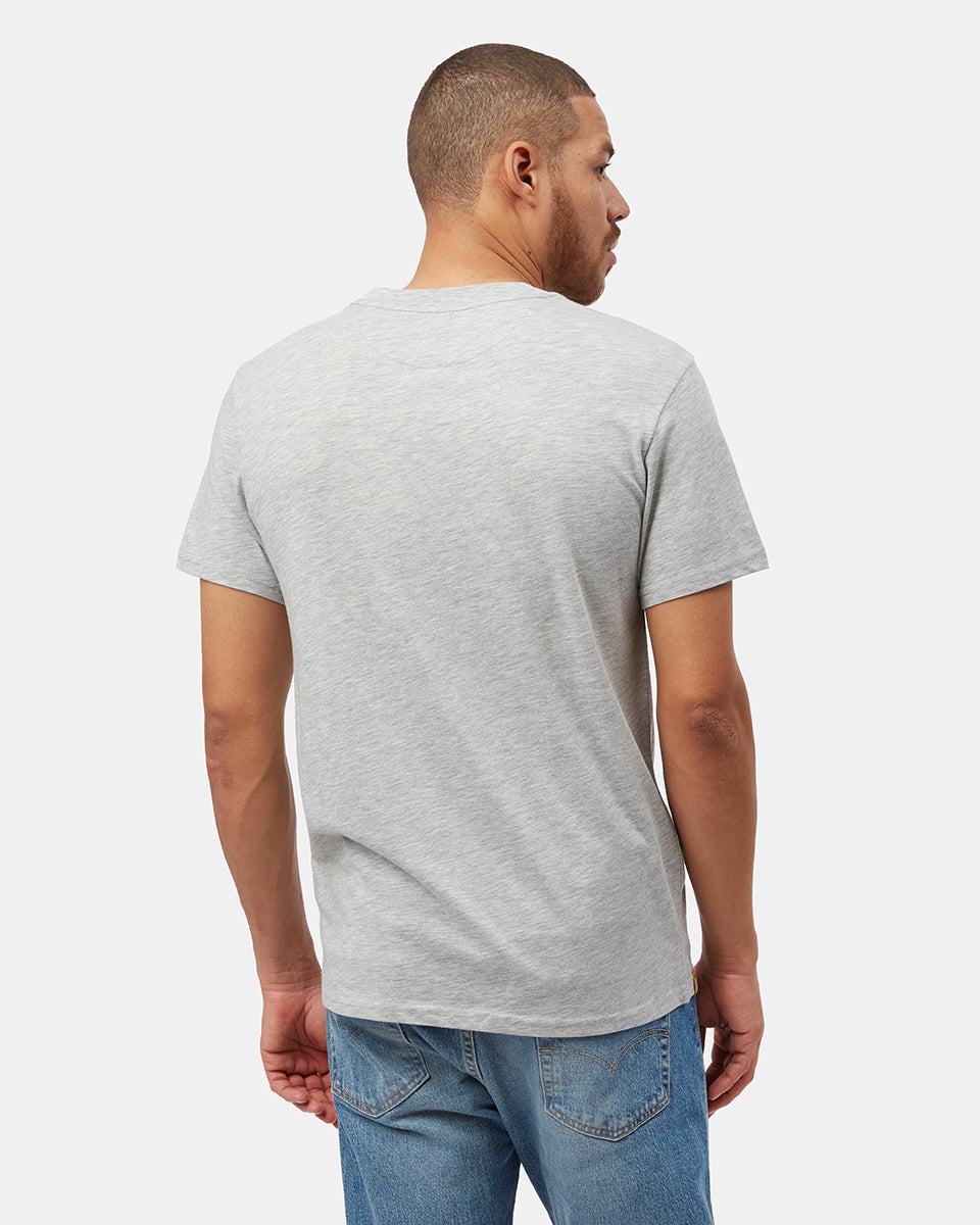 Gray Crew Neck Short Sleeve T-Shirt