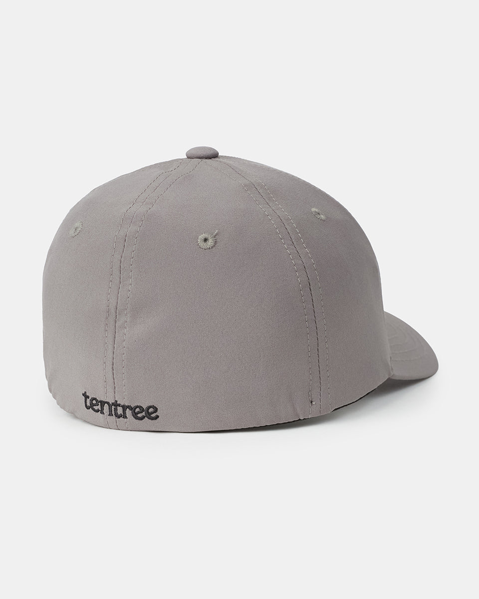 Gray Fitted Baseball Cap