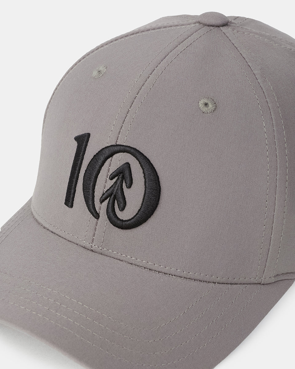 Gray Fitted Baseball Cap