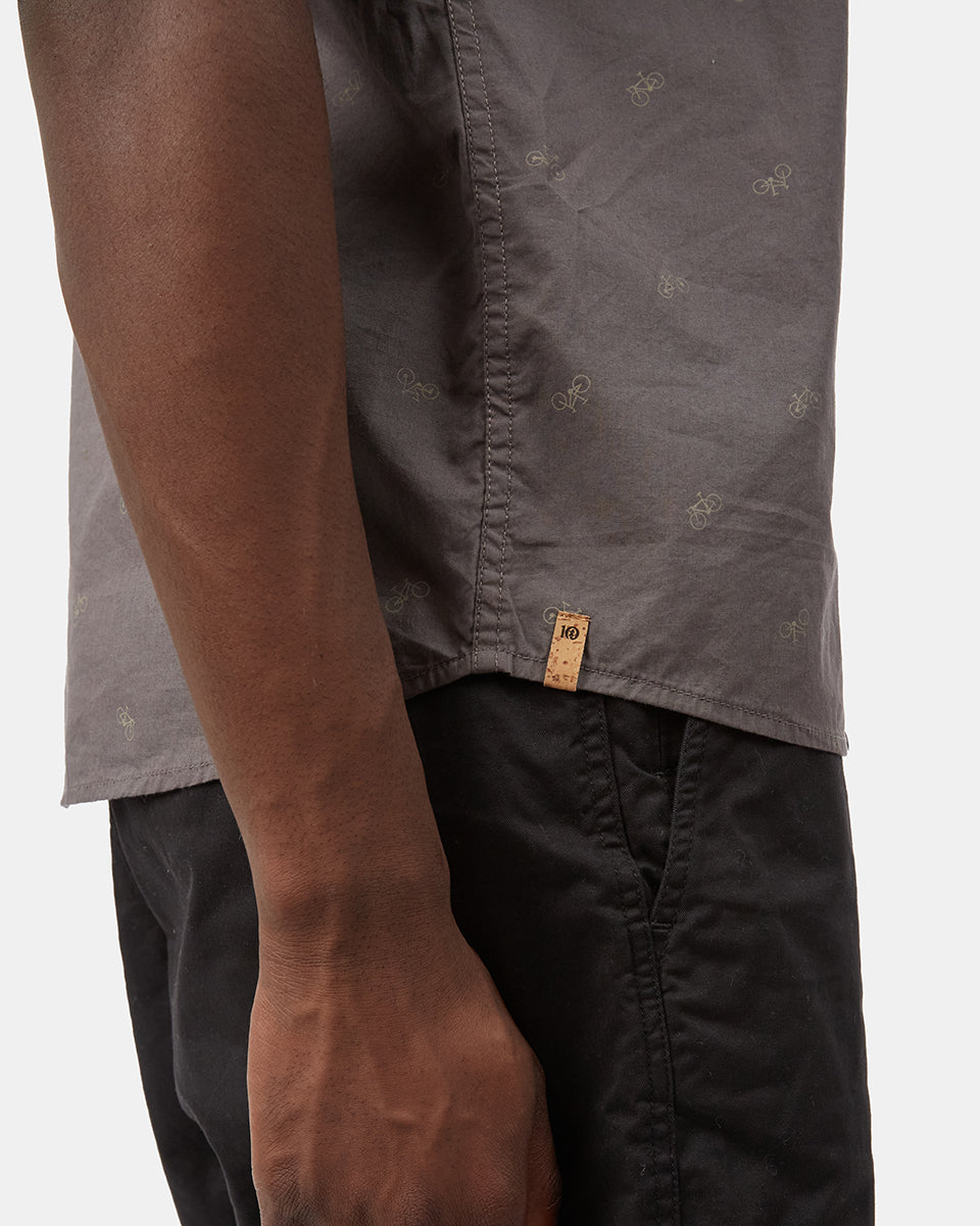 Gray Men's Button Up Shirt