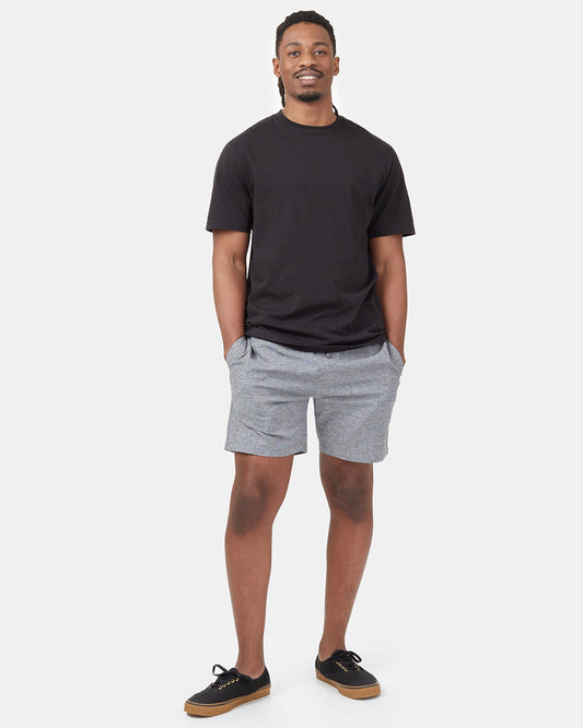 Gray Men's Casual Hemp Shorts