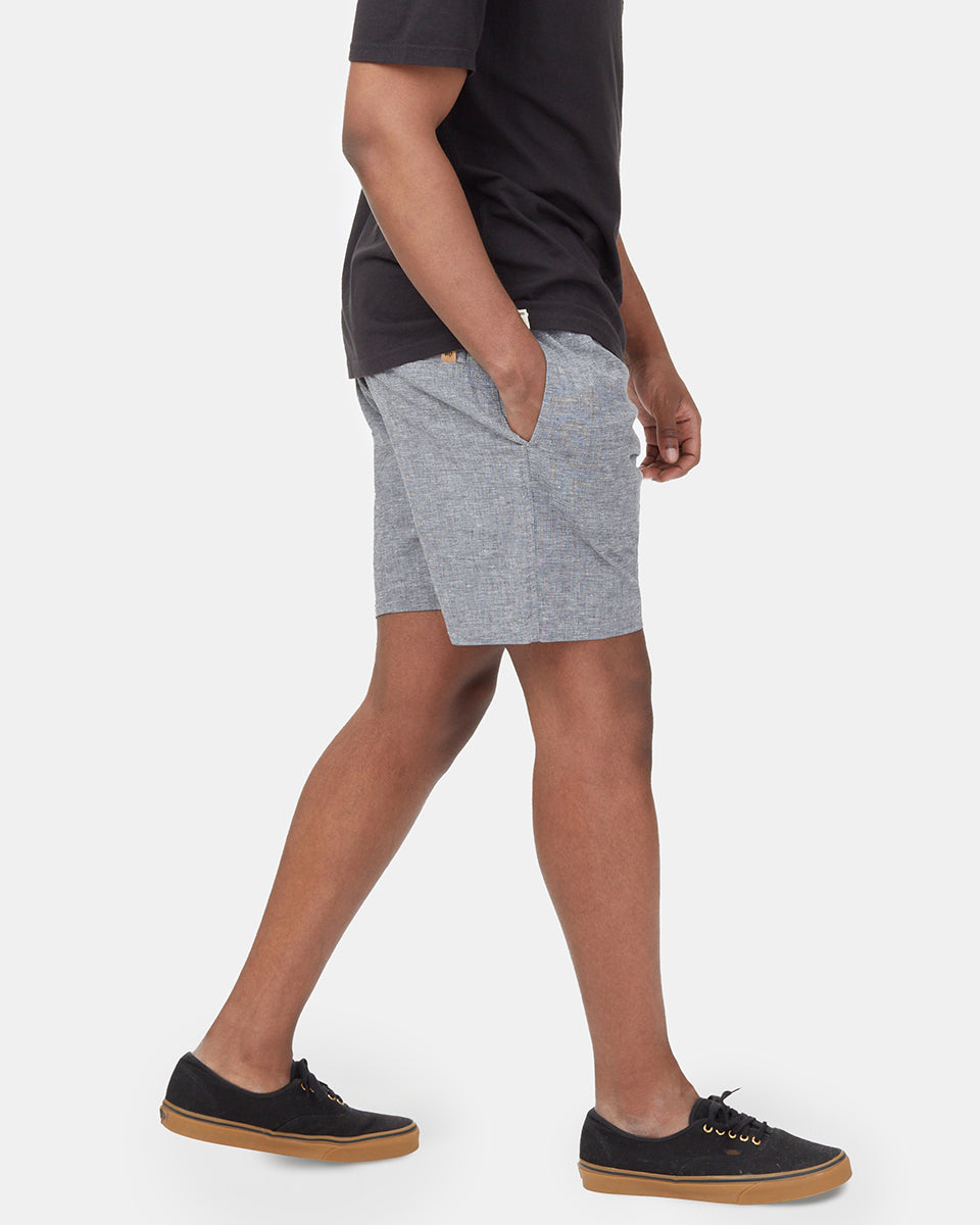 Gray Men's Casual Hemp Shorts
