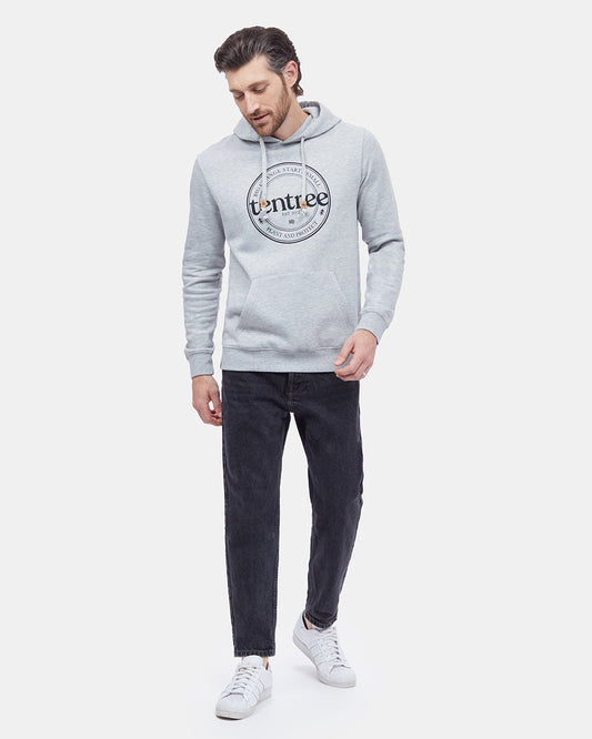 Gray Men's Eco-Friendly Pullover Hoodie