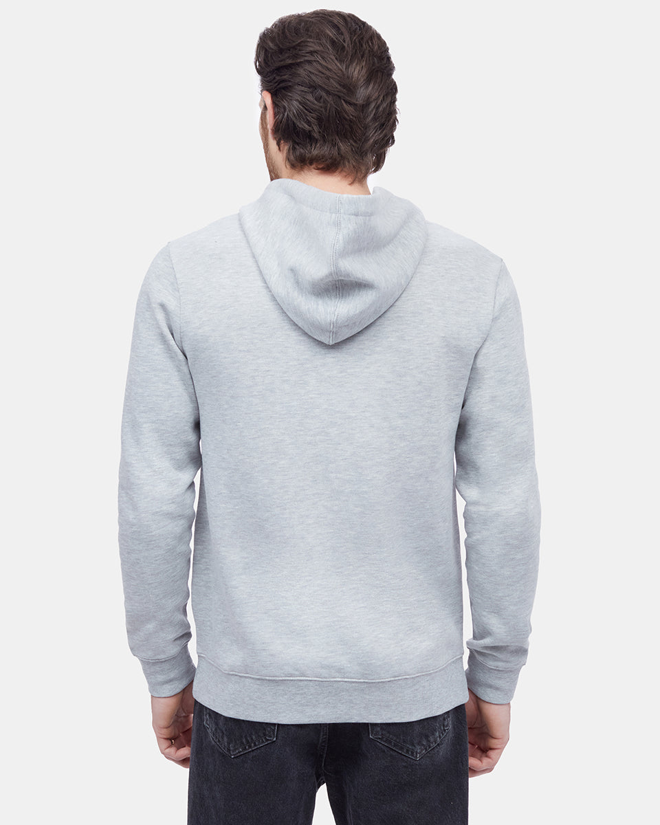 Gray Men's Eco-Friendly Pullover Hoodie