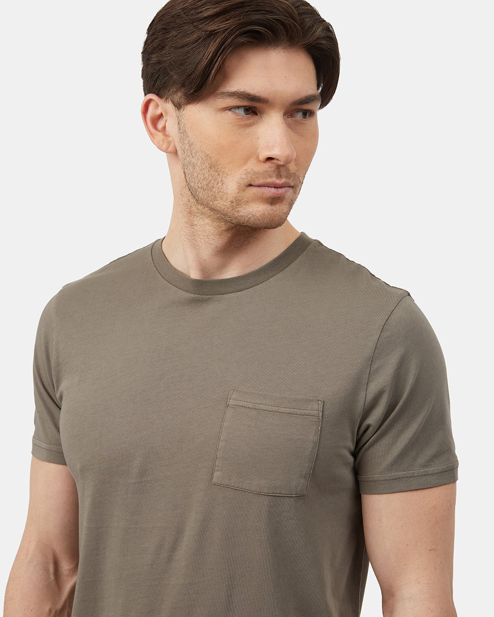 Gray Men's Organic Cotton Pocket Tee