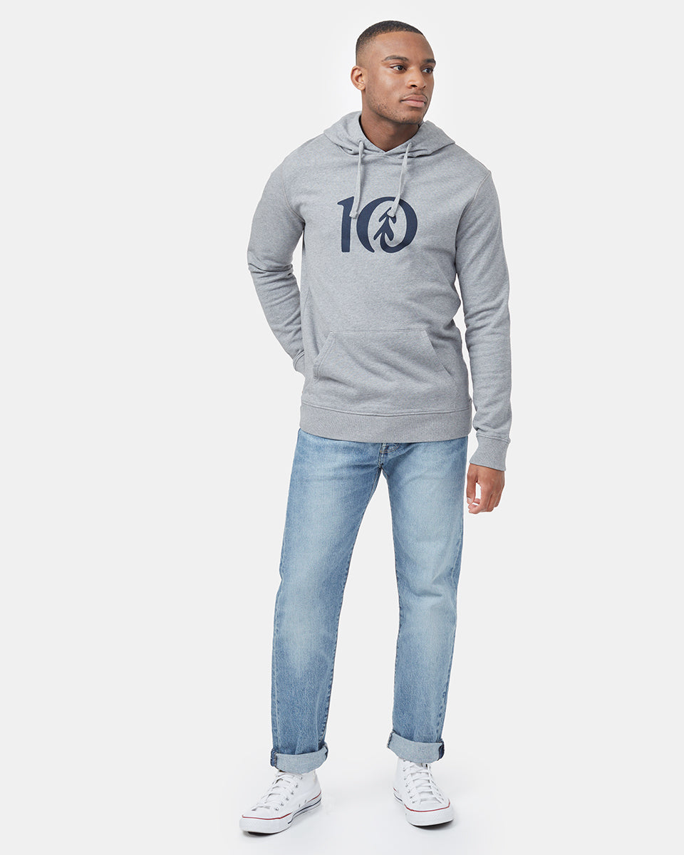 Gray Men's Organic Cotton Pullover Hoodie