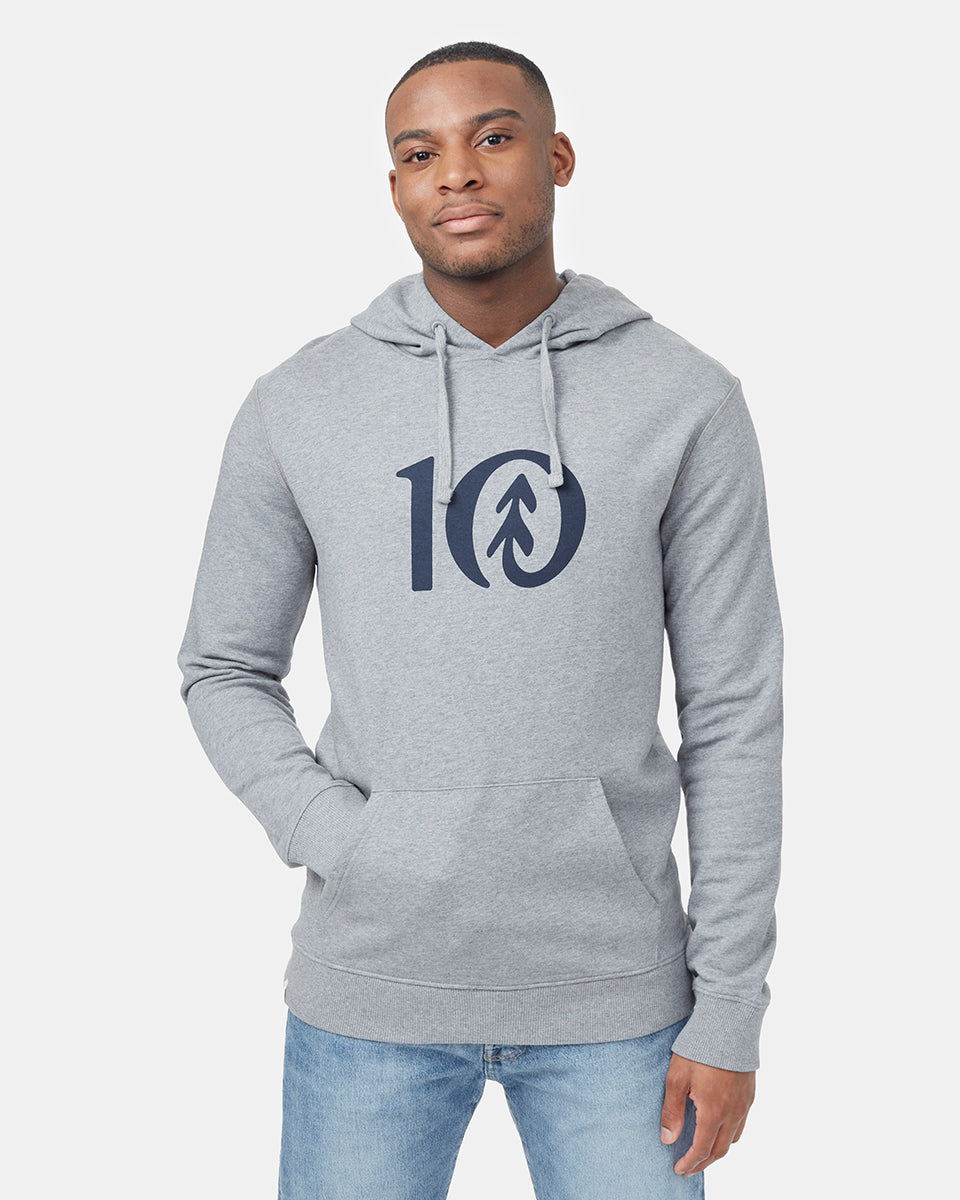 Gray Men's Organic Cotton Pullover Hoodie