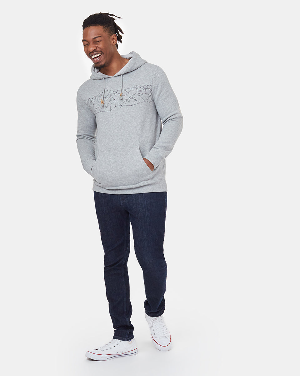 Gray Men's Organic Cotton Pullover Hoodie