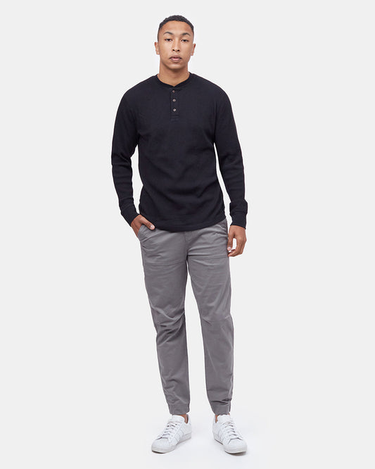 Gray Men's Organic Cotton Twill Joggers