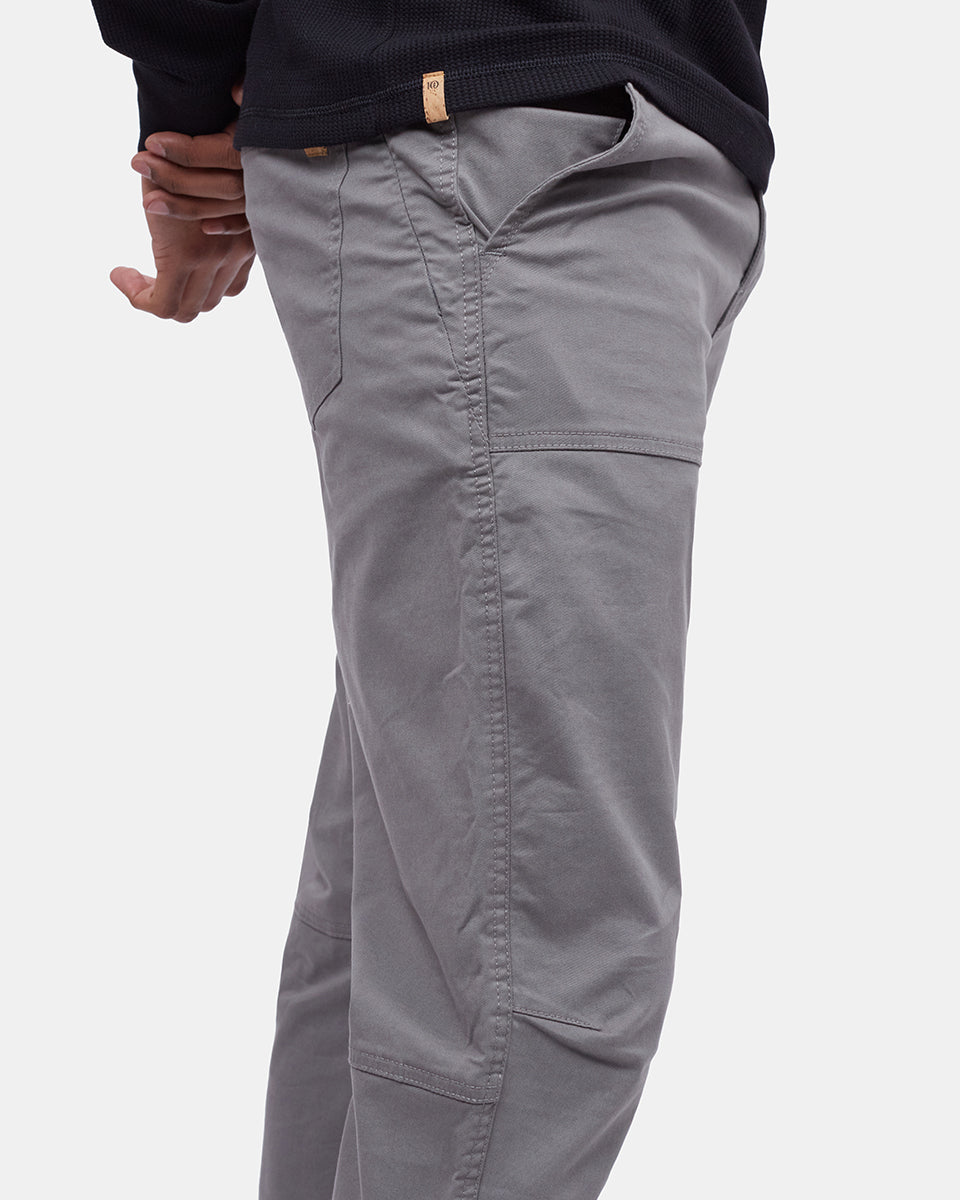 Gray Men's Organic Cotton Twill Joggers