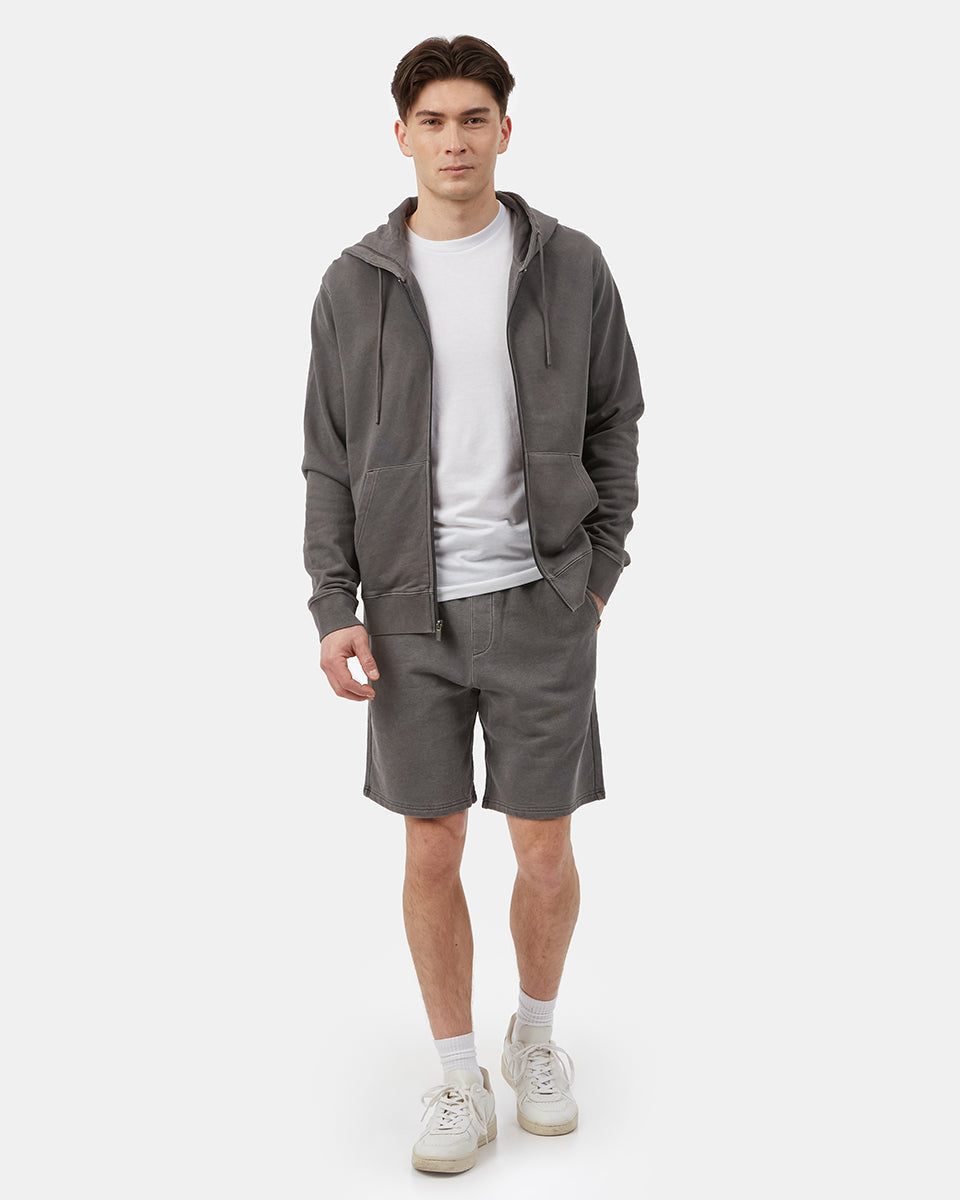 Gray Men's Organic Cotton Zip Up Hoodie