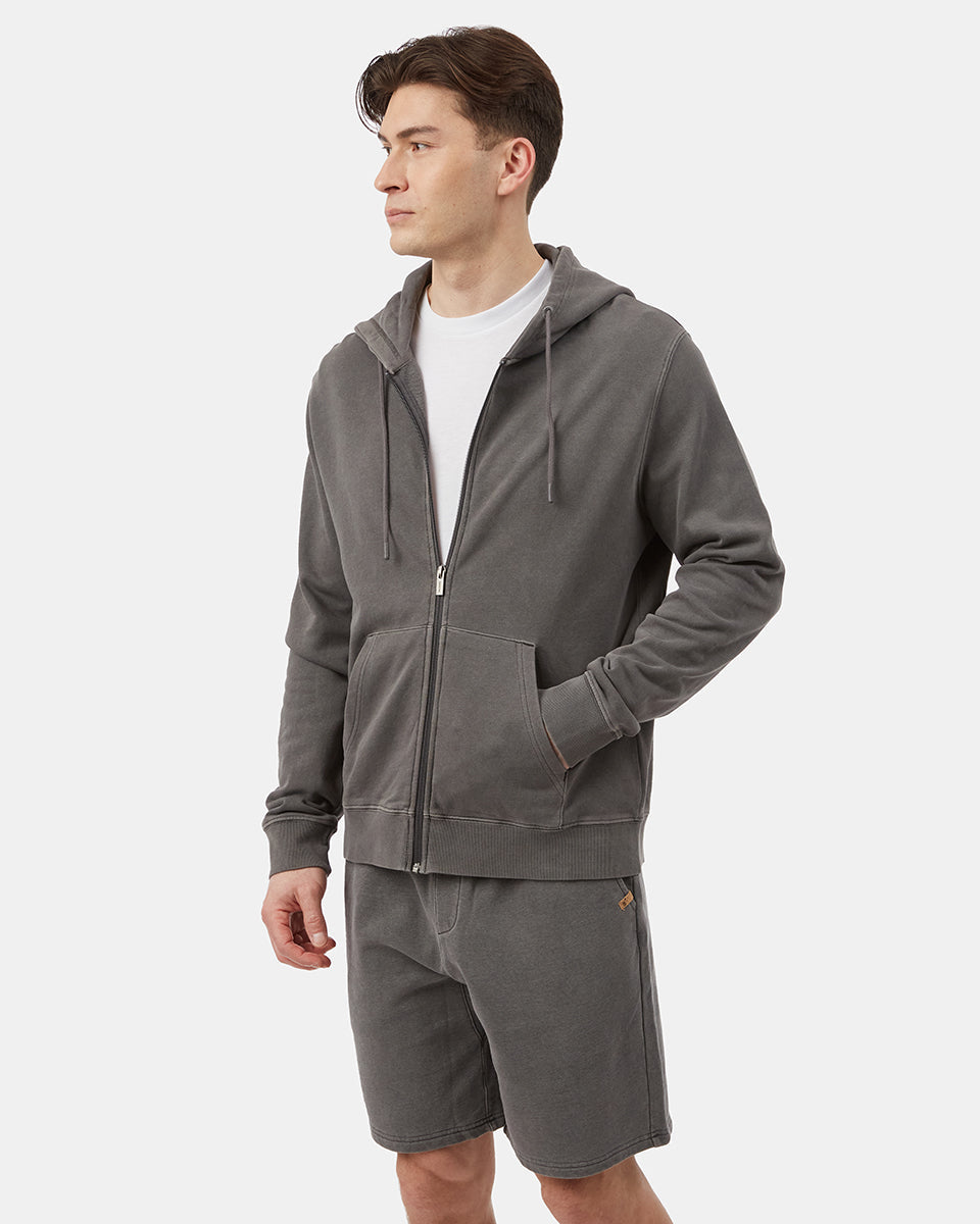 Gray Men's Organic Cotton Zip Up Hoodie