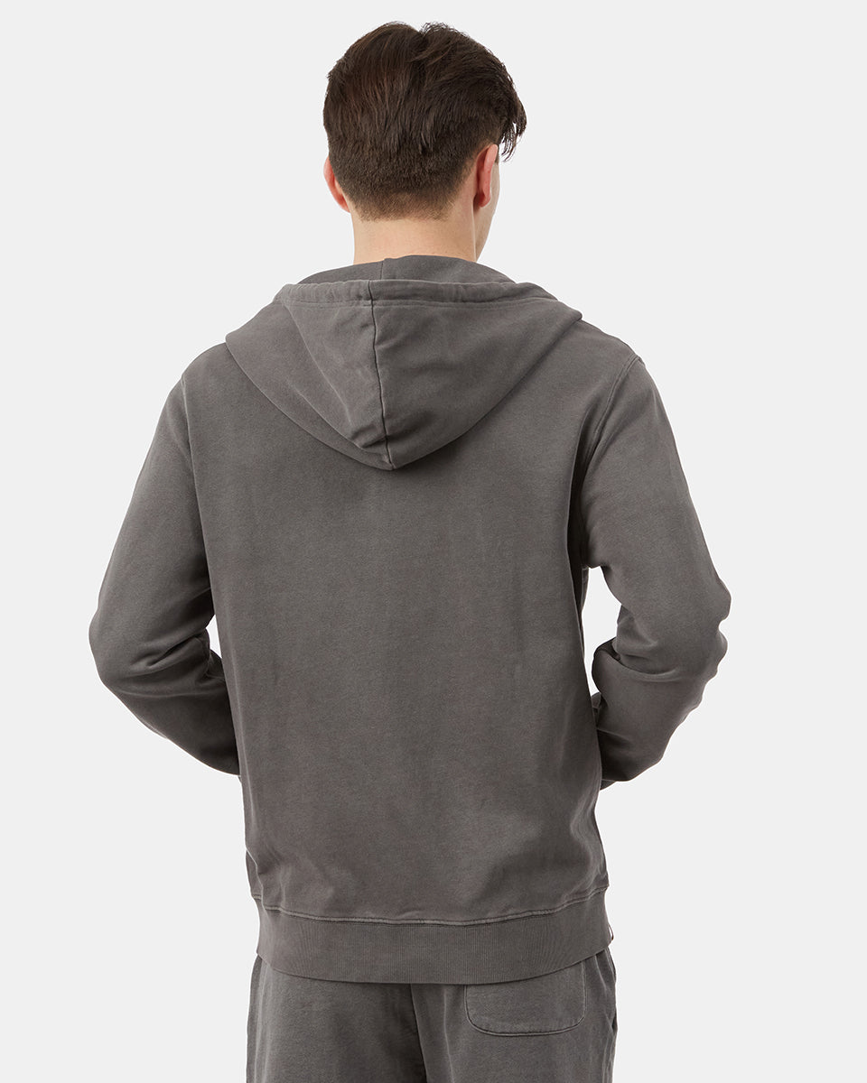 Gray Men's Organic Cotton Zip Up Hoodie