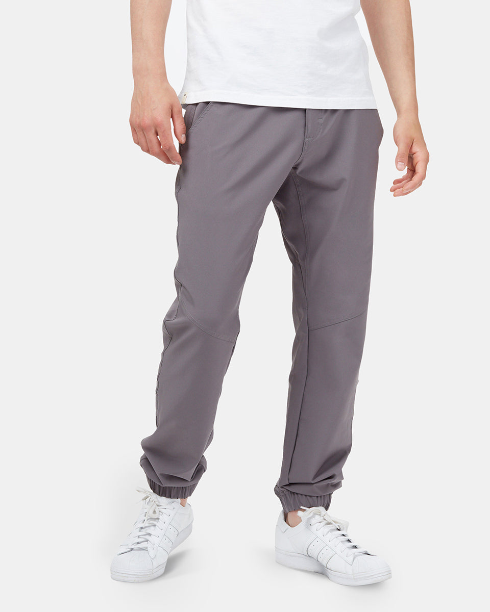 Gray Mens Recycled Polyester Joggers