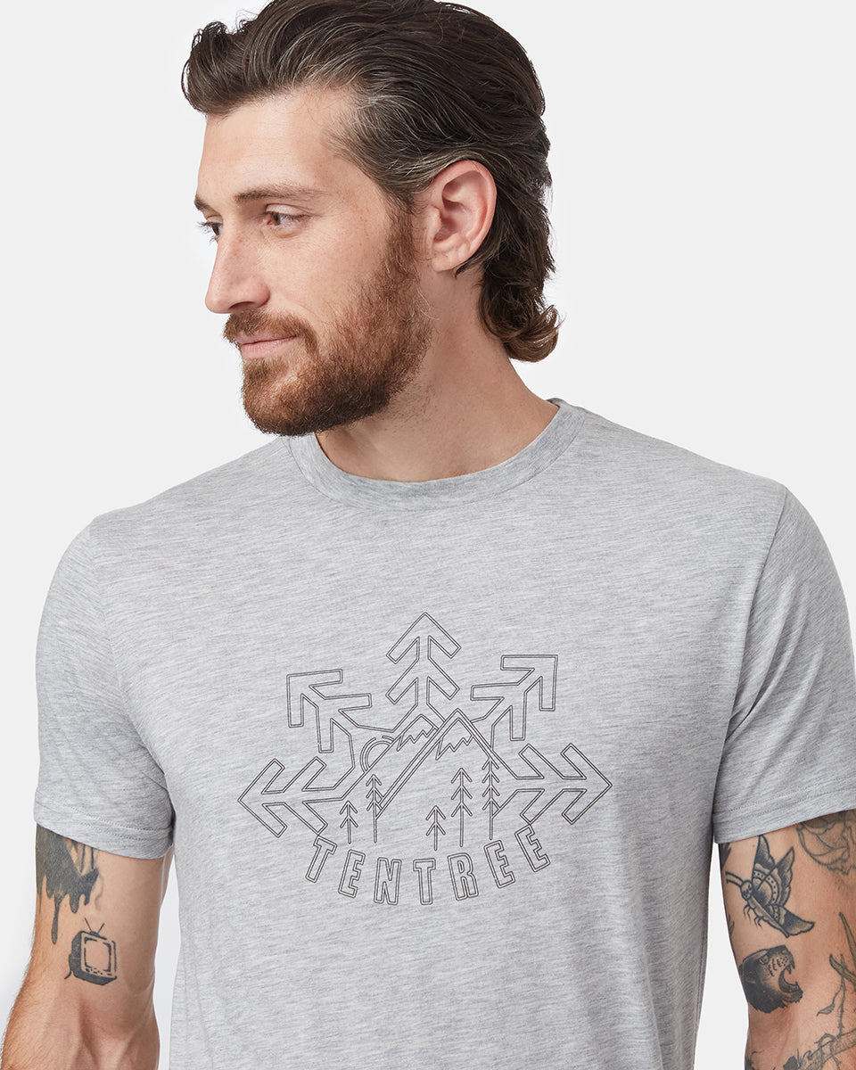 Gray Mountain Crew Neck Graphic Tee