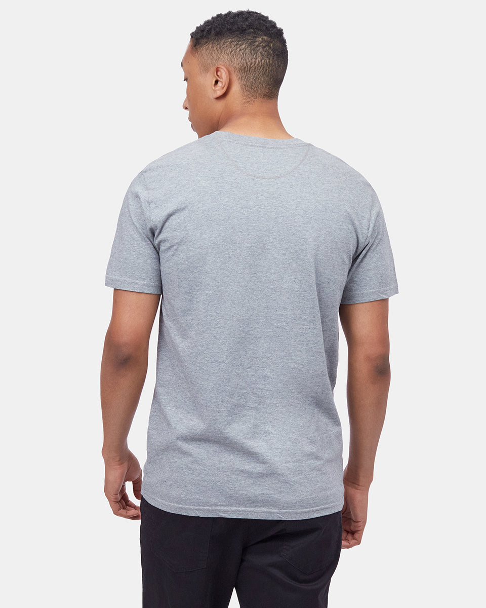 Gray Organic Cotton Crew Neck T-Shirt