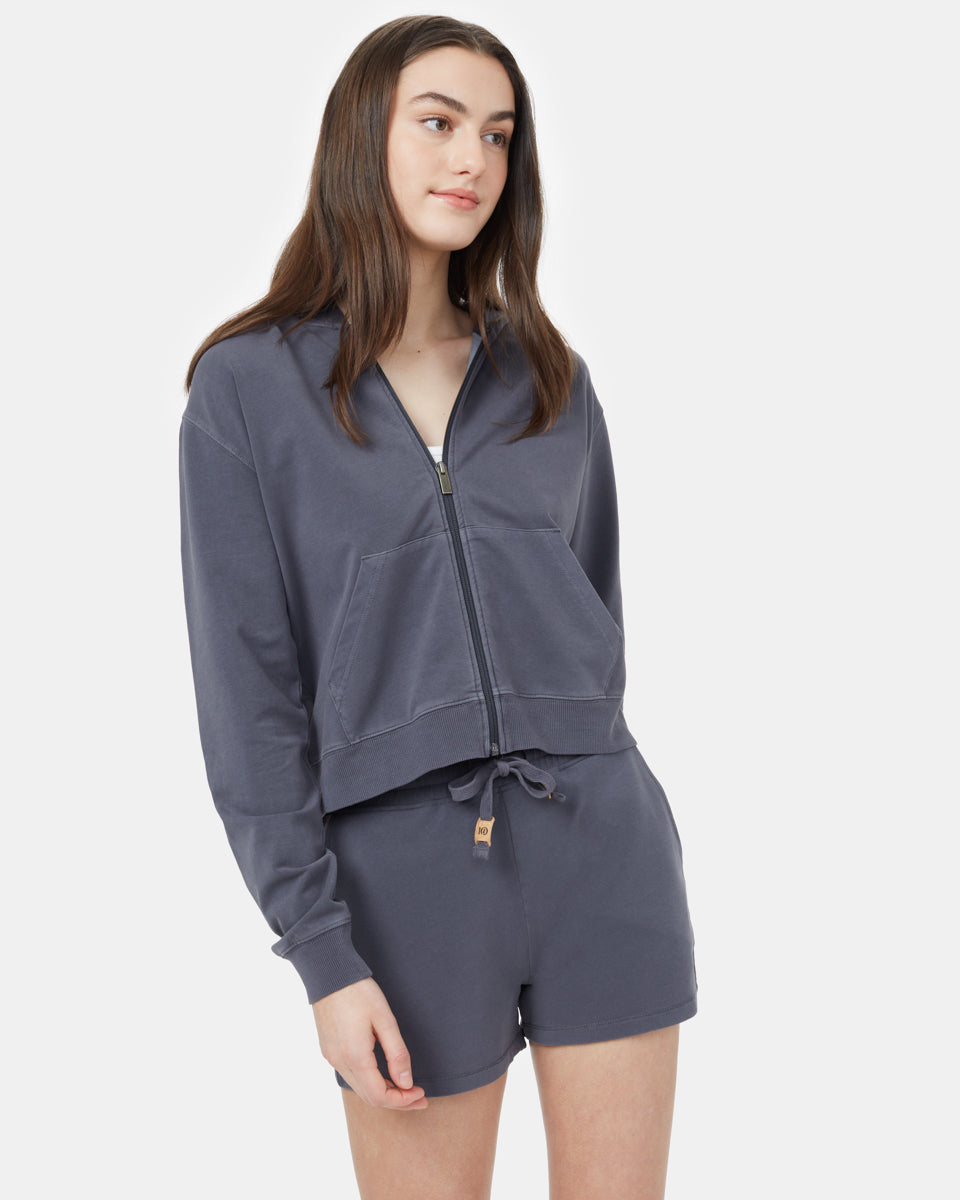 Gray Organic Cotton Zip Up