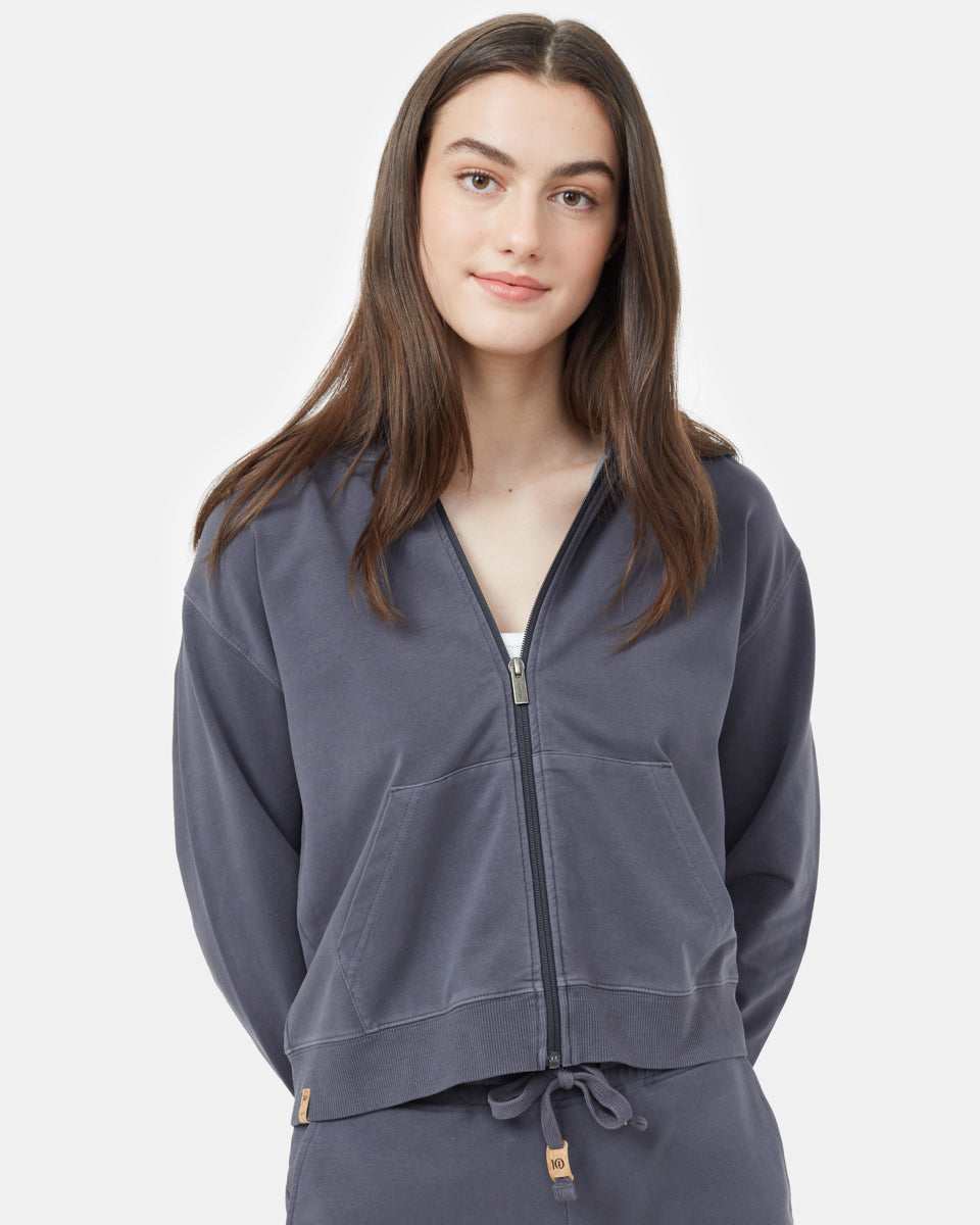 Gray Organic Cotton Zip Up