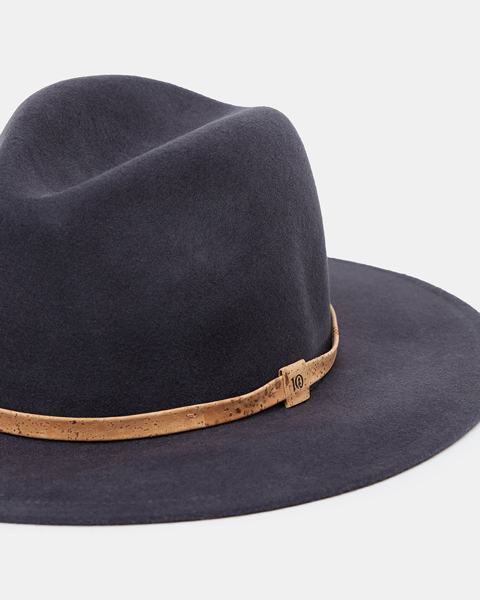 Gray Recycled Wool Fedora