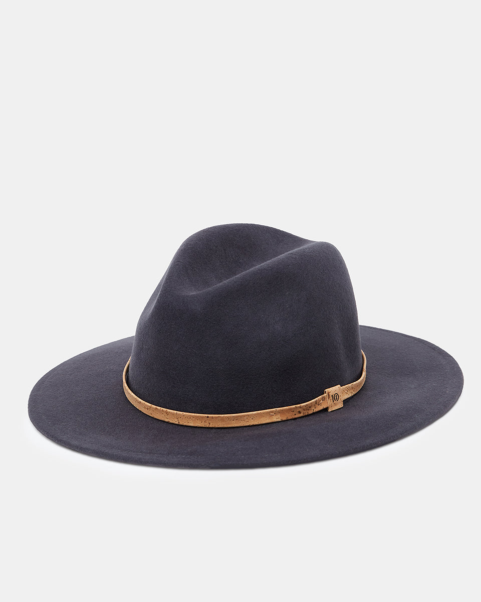 Gray Recycled Wool Fedora