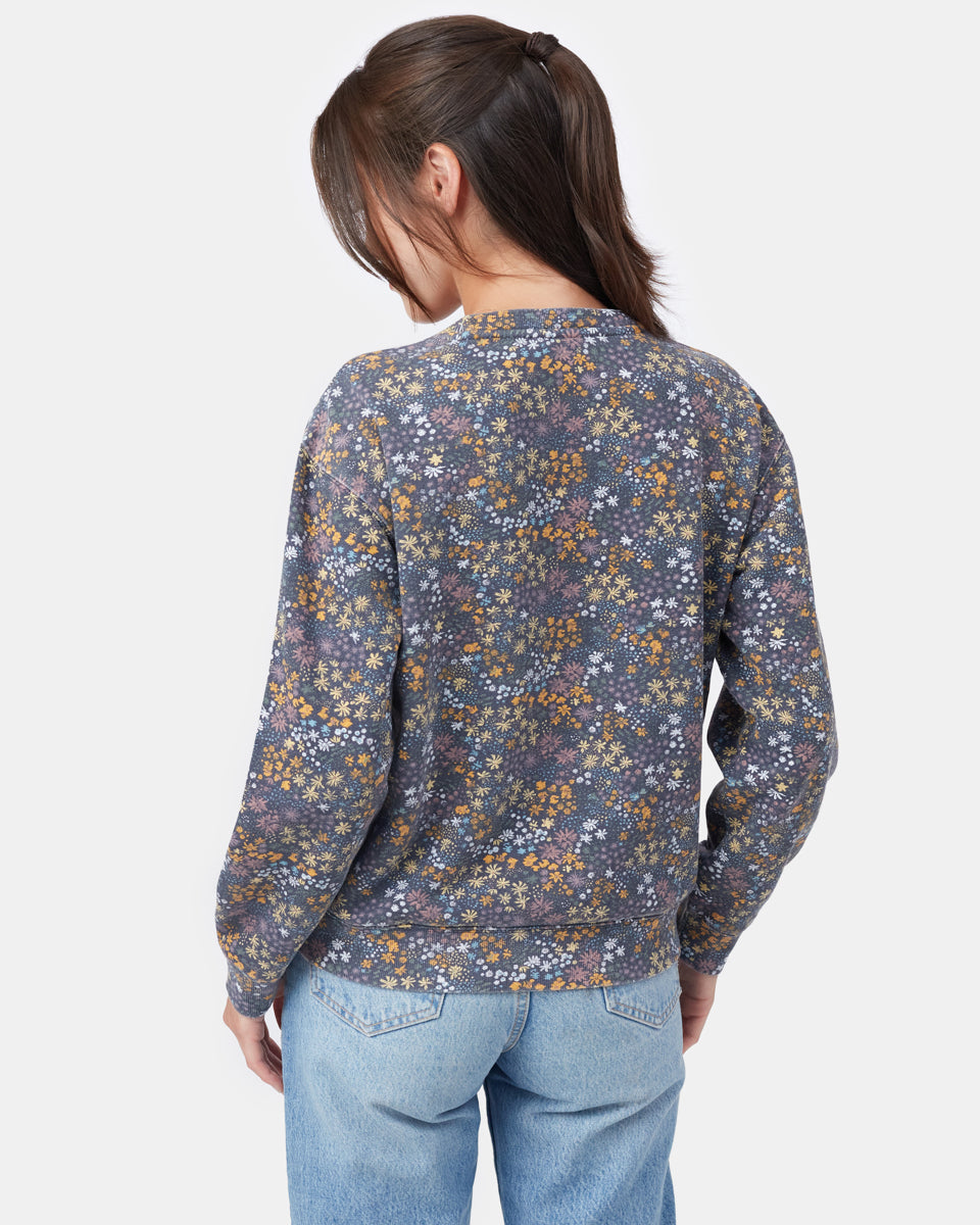 Gray Women's Graphic Crew Neck Sweatshirt