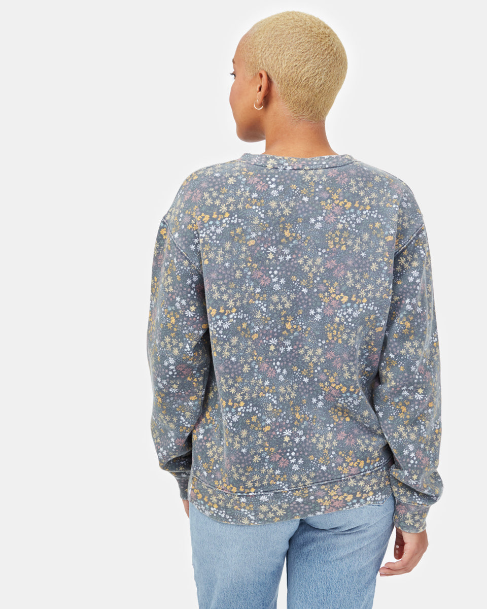 Gray Women's Graphic Crew Neck Sweatshirt