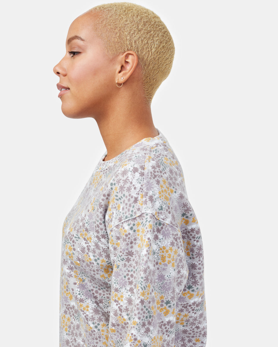 Gray Women's Graphic Crew Neck Sweatshirt