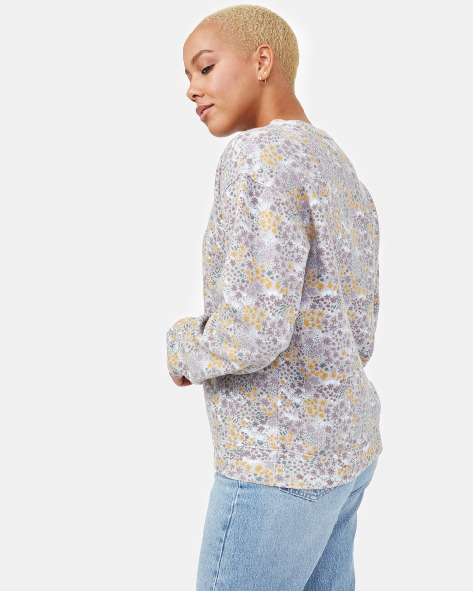 Gray Women's Graphic Crew Neck Sweatshirt