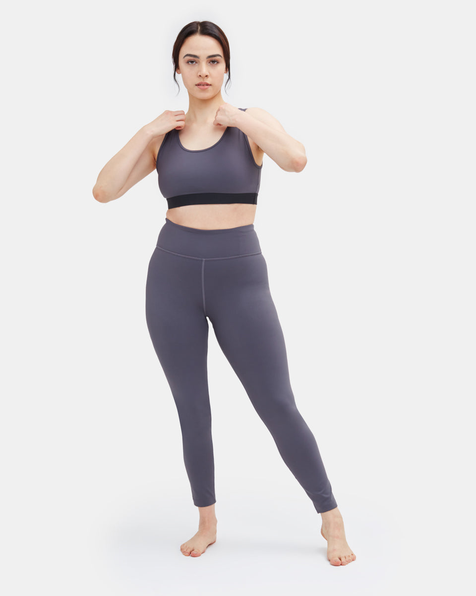 Gray Women's High-Waisted Leggings