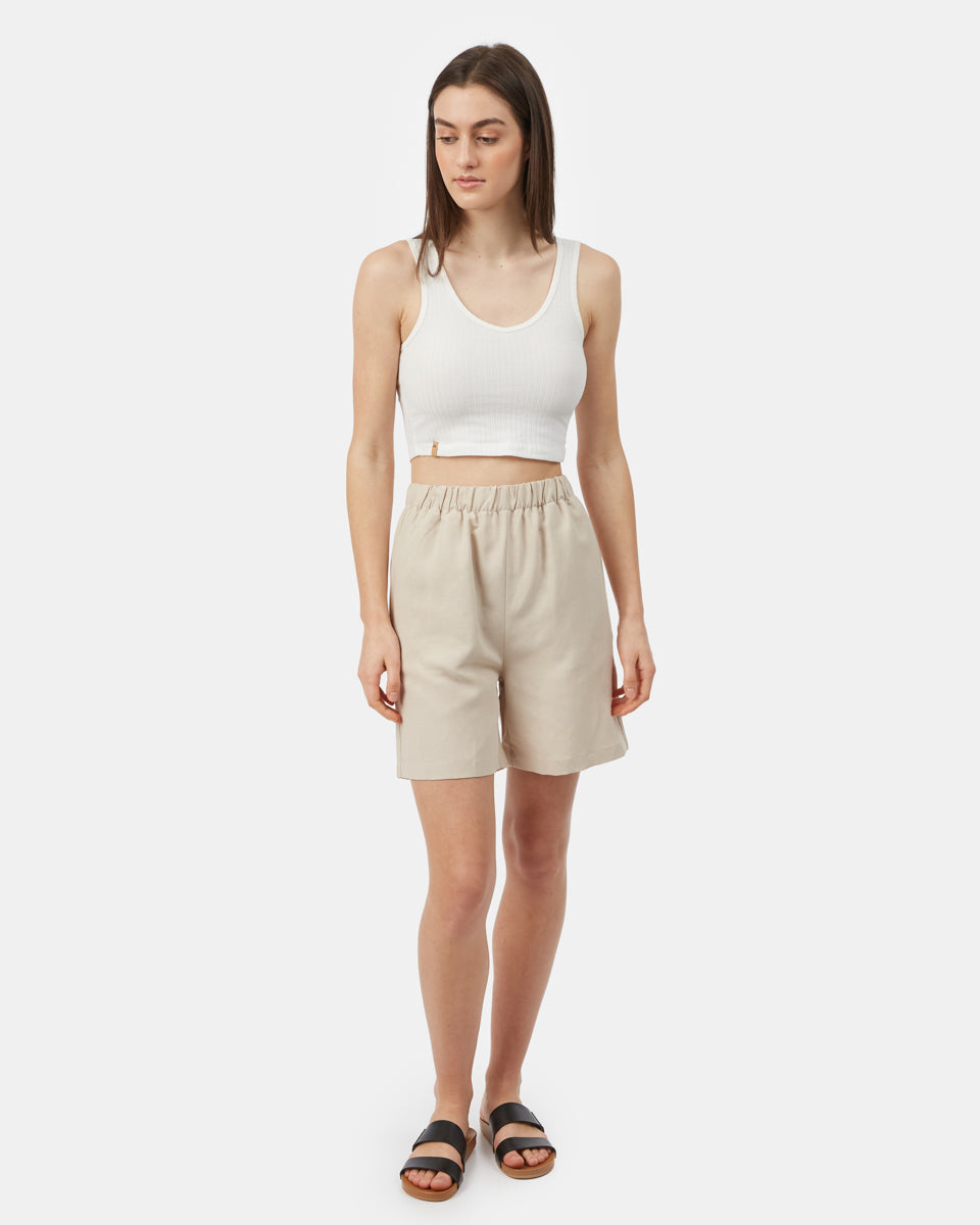 Gray Women's High-Waisted Shorts