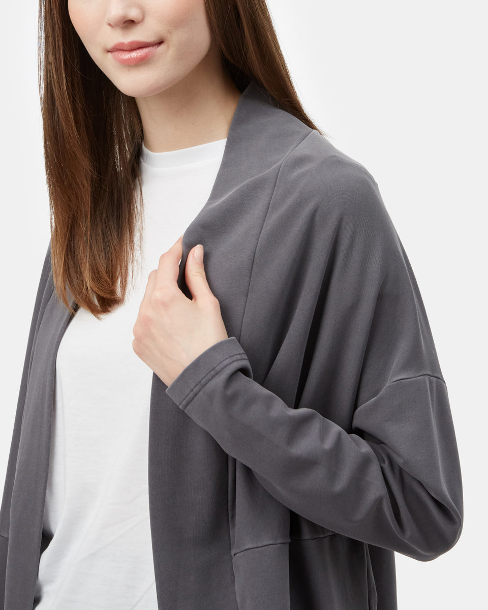 Gray Women's Organic Cotton Cardigan
