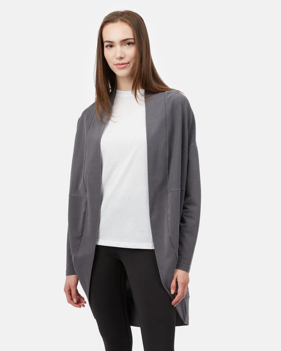 Gray Women's Organic Cotton Cardigan