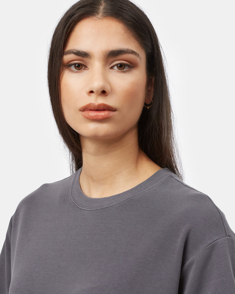 Gray Women's Organic French Terry Sweater Dress