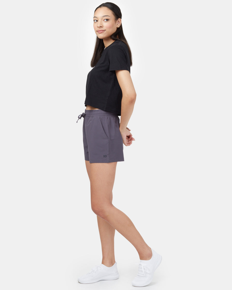 Gray Women's Recycled Polyester Shorts