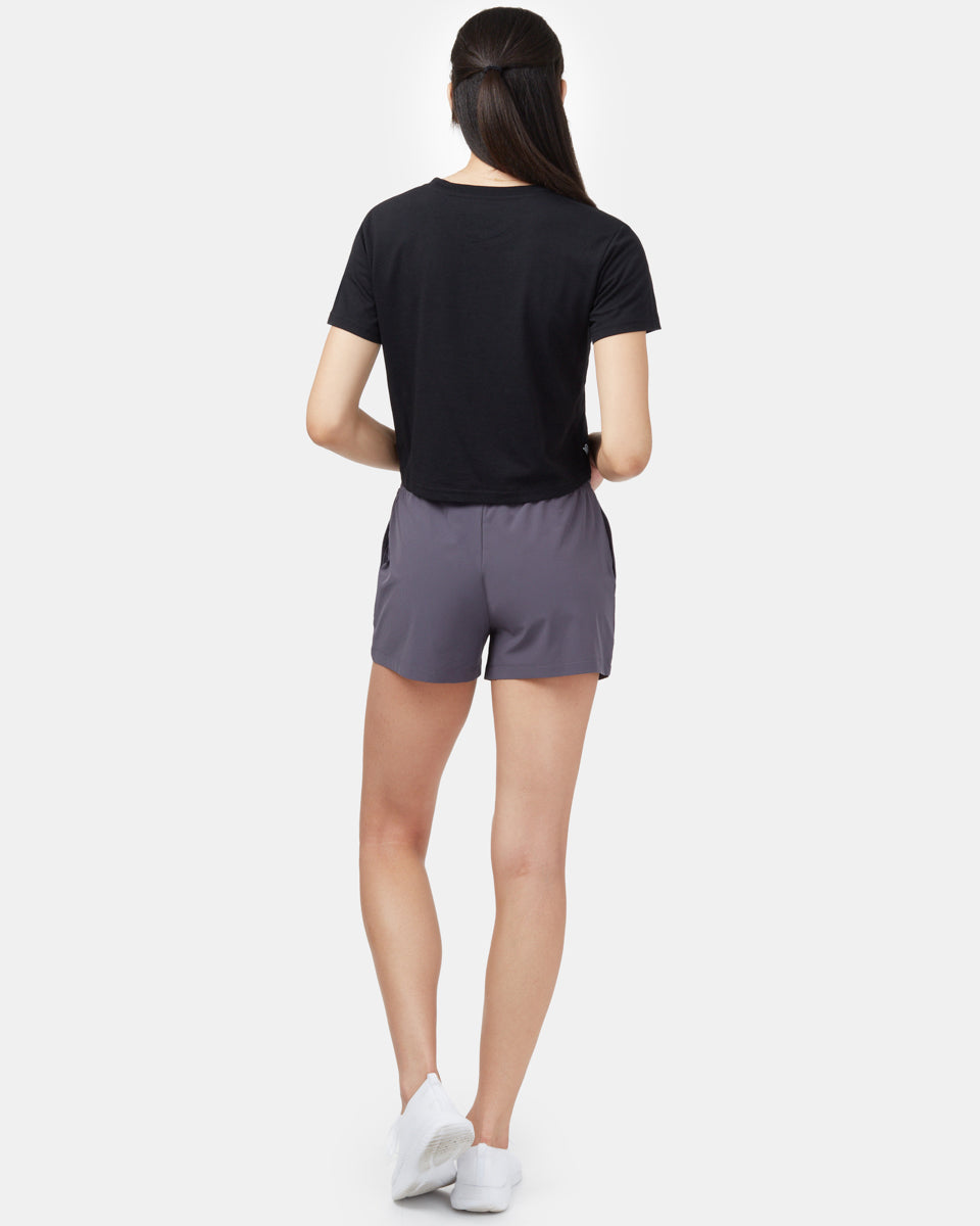 Gray Women's Recycled Polyester Shorts