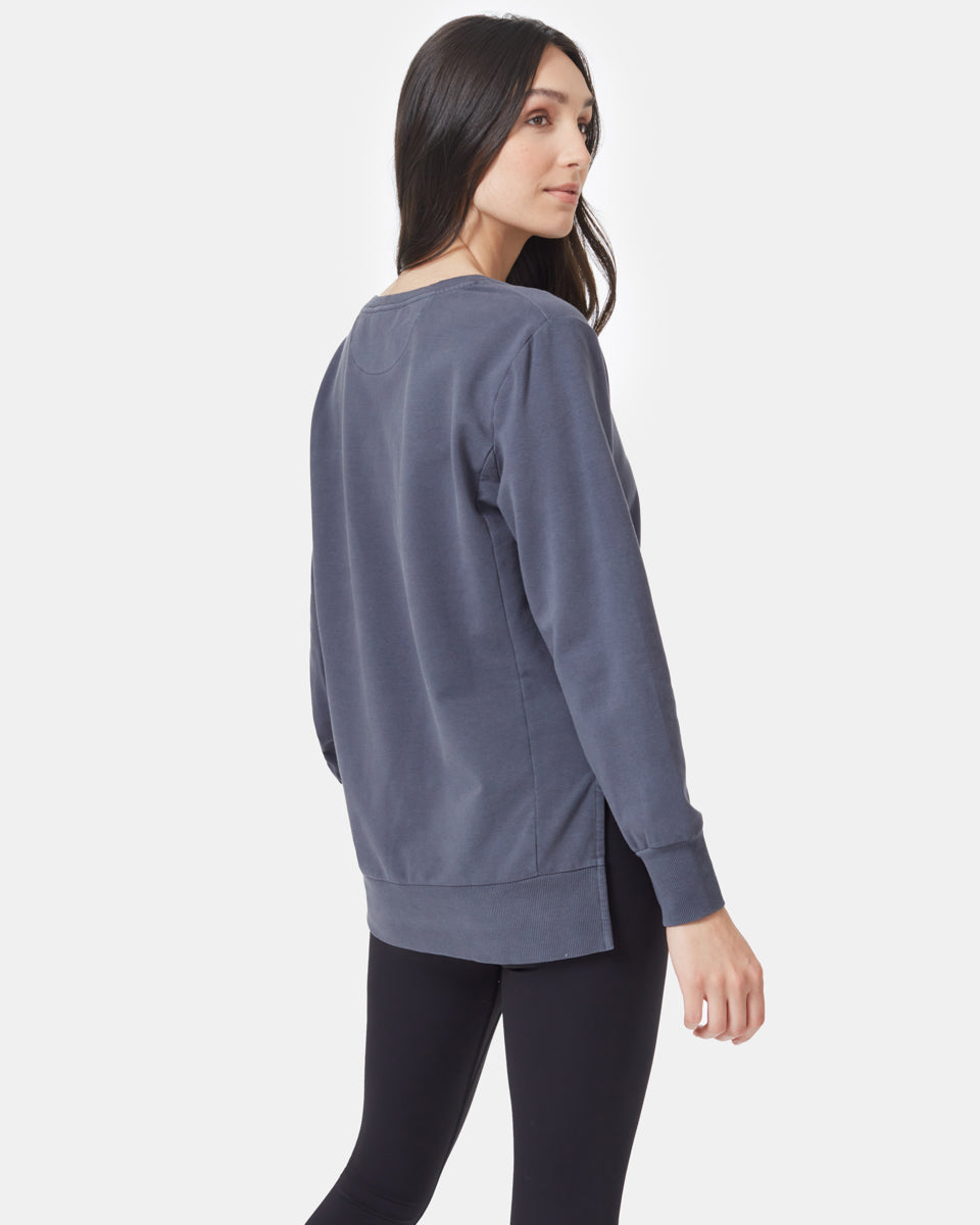 Gray Women's V-Neck Tunic Top