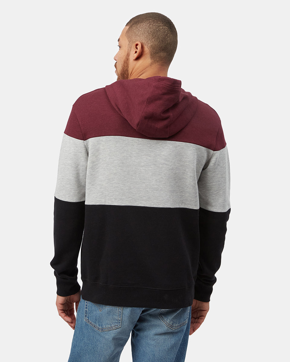 Gray,Purple Men's Stripe Pullover Hoodie