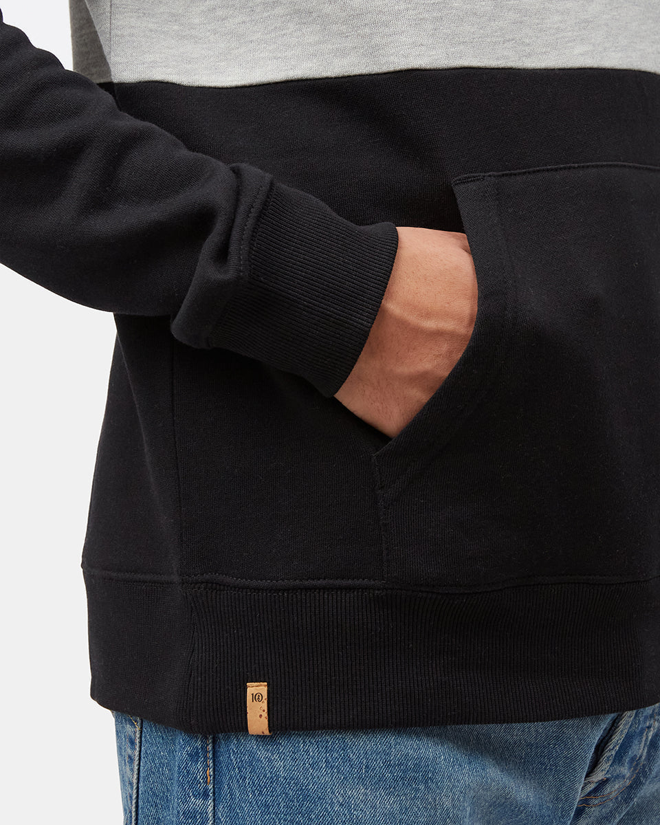 Gray,Purple Men's Stripe Pullover Hoodie