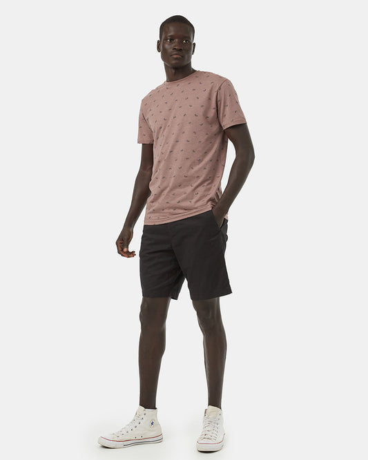 Gray,Purple Organic Cotton Crew Neck Tee