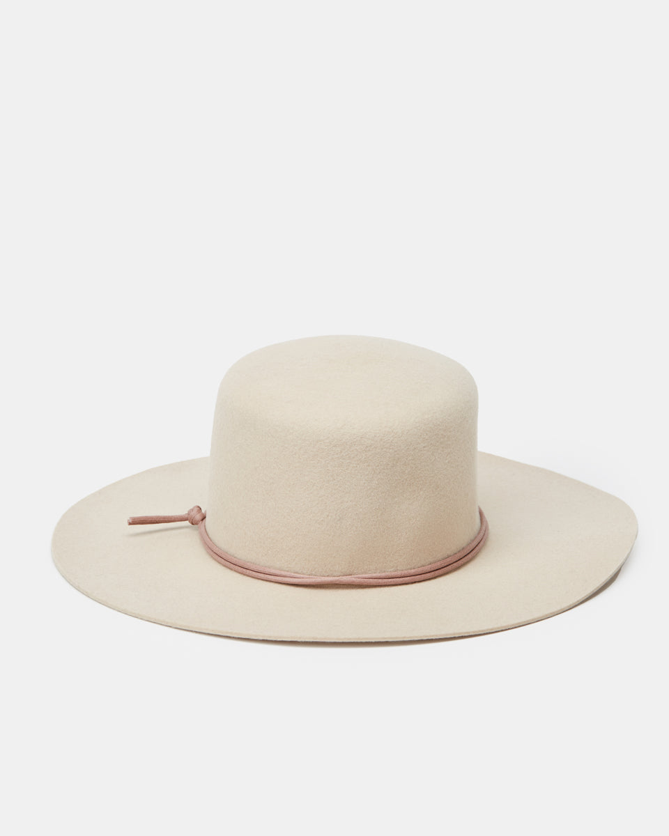 Gray,White Recycled Wool Fedora Hat