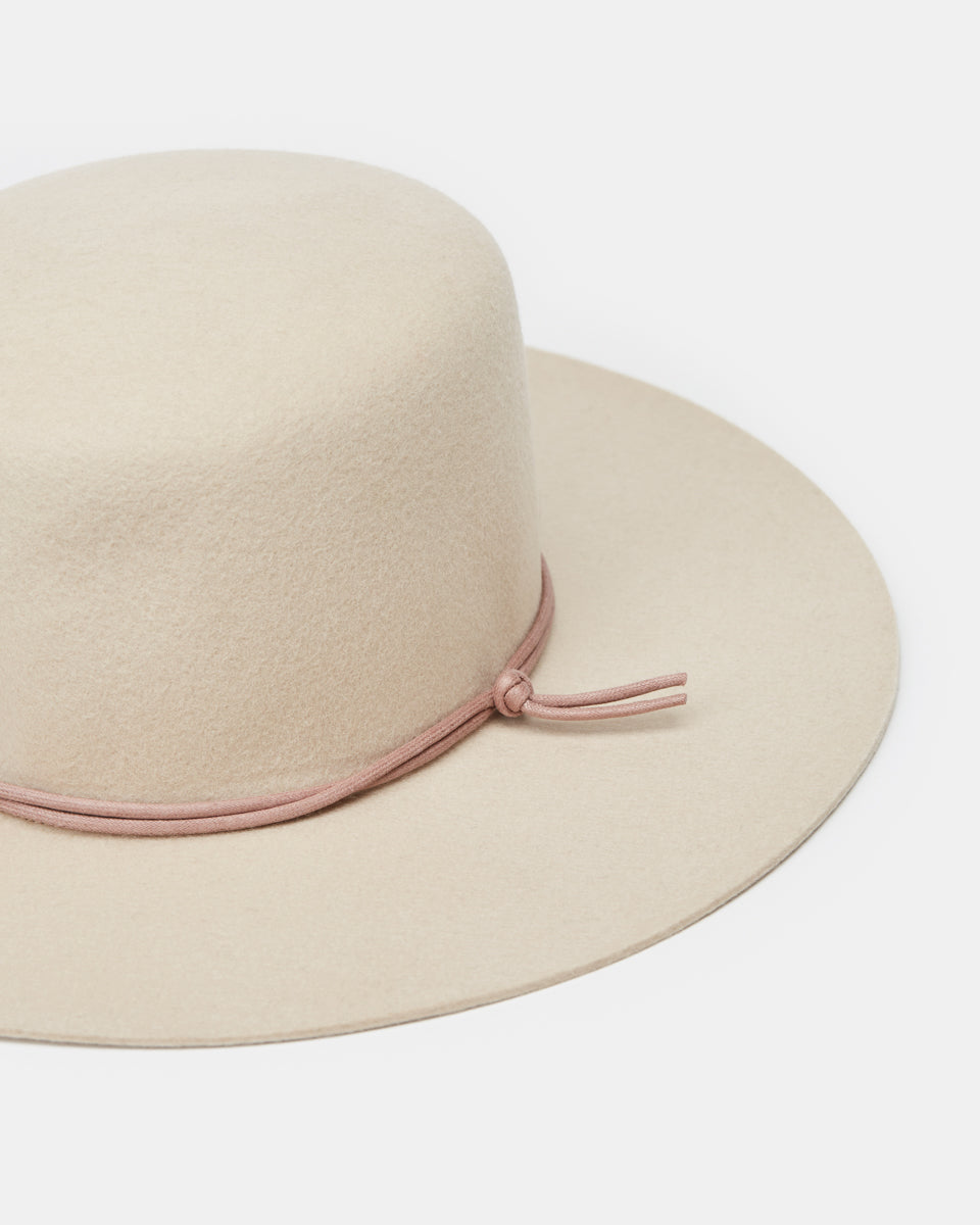 Gray,White Recycled Wool Fedora Hat