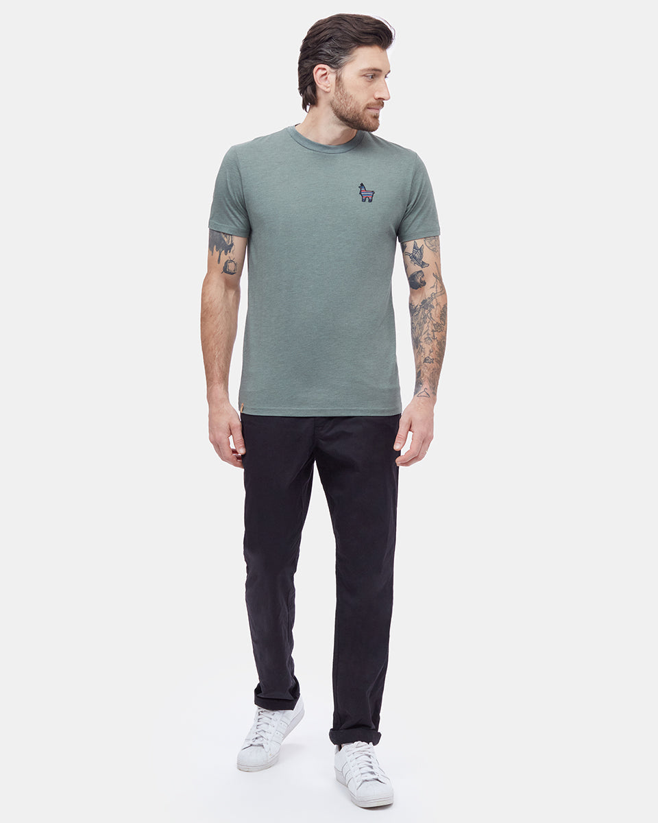 Green Crew Neck Graphic Tee