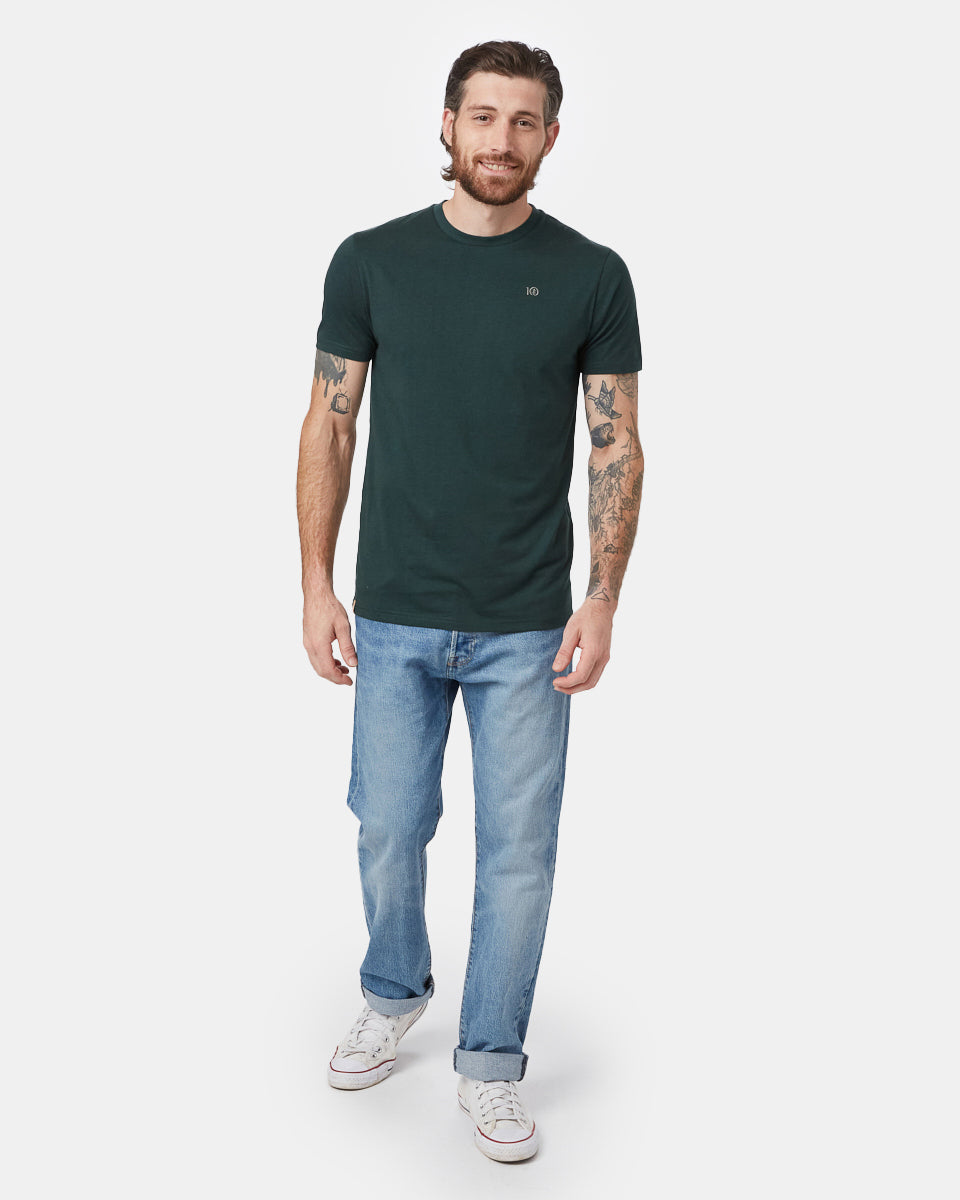 Green Embroidered Graphic Tee