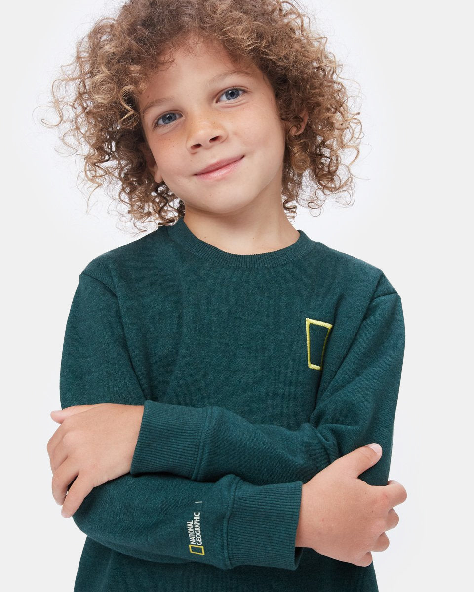 Green Kids National Geographic Crew Neck