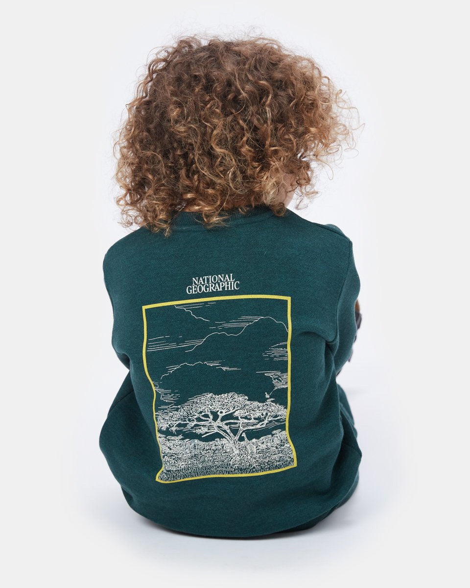 Green Kids National Geographic Crew Neck