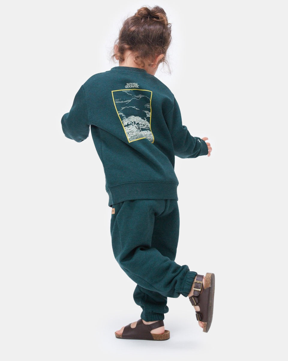 Green Kids National Geographic Crew Neck