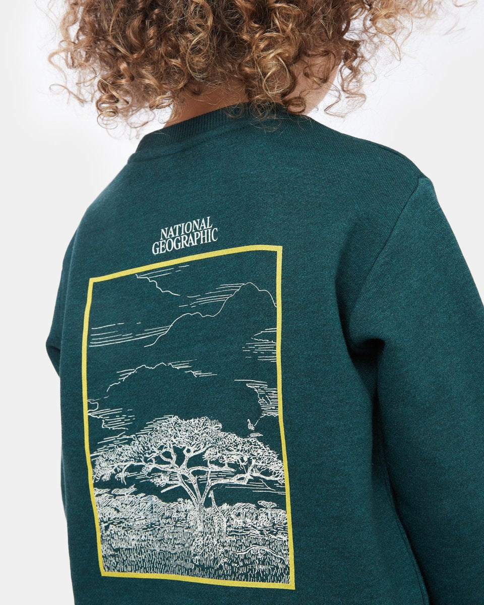 Green Kids National Geographic Crew Neck