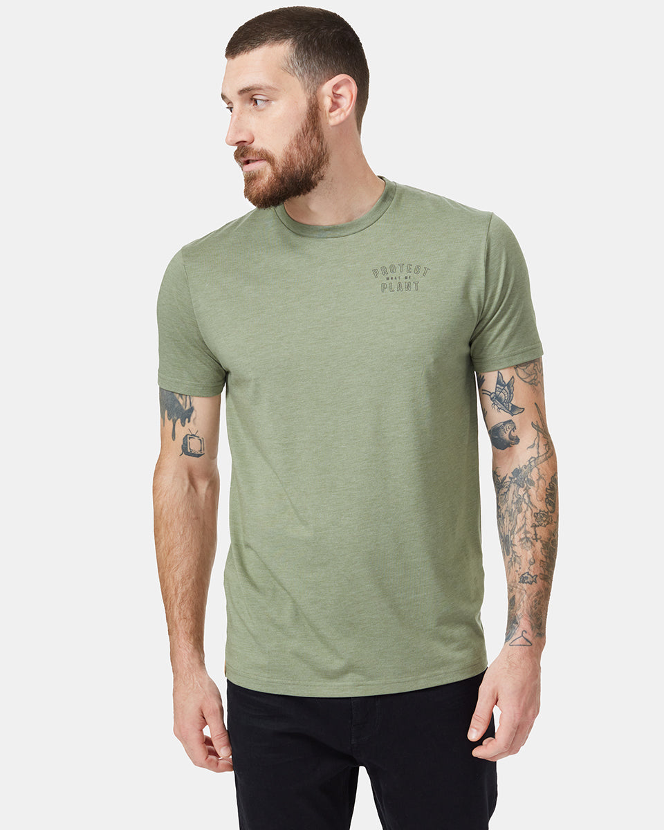 Green Recycled Polyester Crew Neck T-Shirt