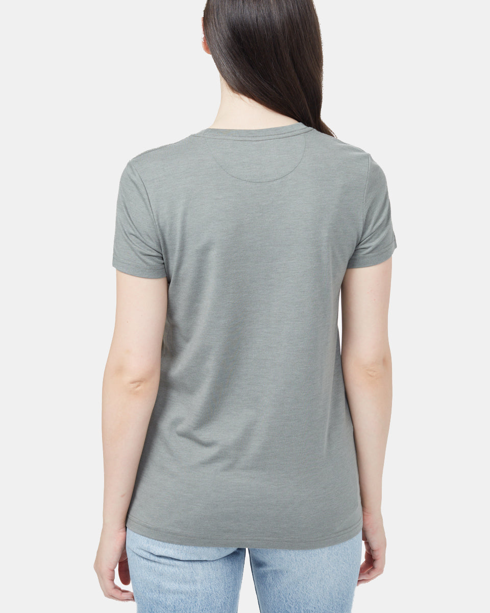 Green Recycled Polyester Crew Neck T-Shirt 